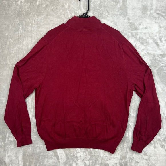 Jos A Bank Traveler XXL Red 1/4 Zip Pullover Sweater Long Sleeve - Picture 7 of 7